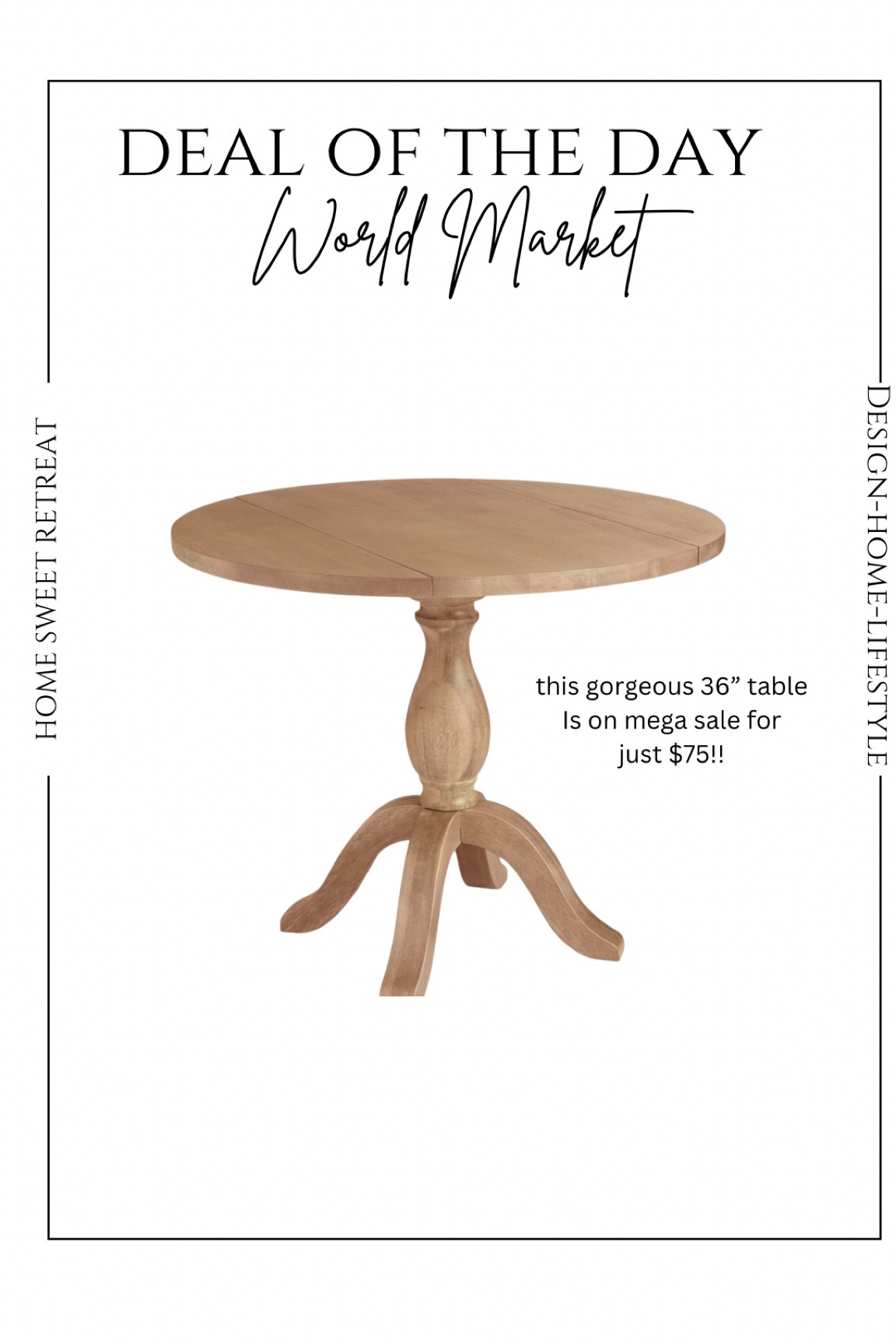 If you’re looking for a round table- this beautiful 36” round dining table is on sale right now- i cannot get over this deal- literally $75! 

#LTKHome #LTKSaleAlert