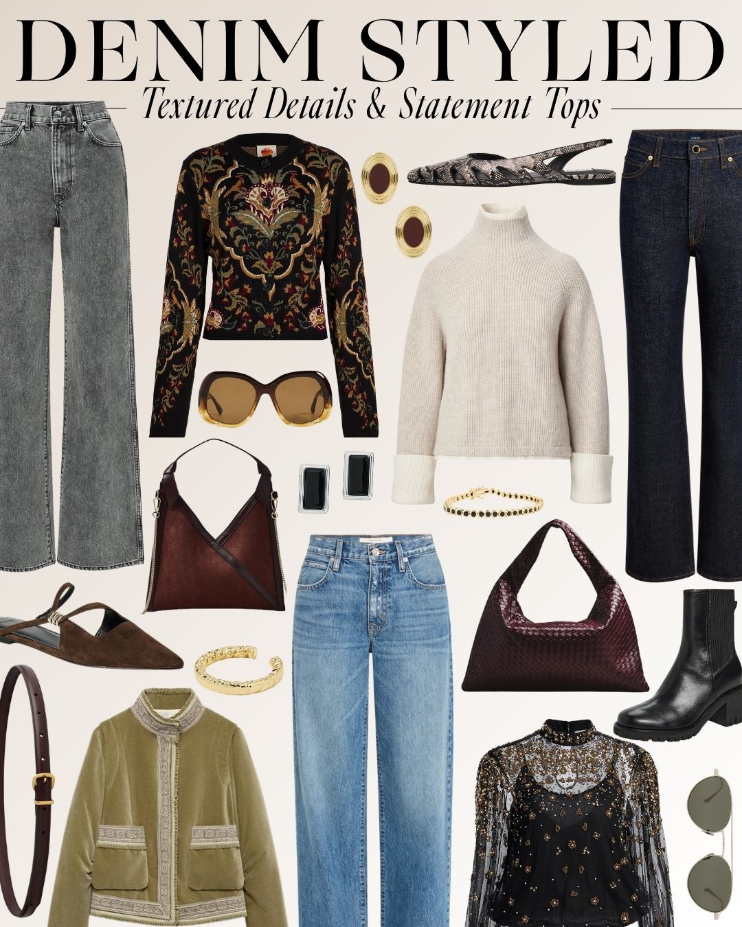 ✨ Denim, but make it festive. ✨
This week I’m styling denim with a little extra flair and sparkle—from embellished tops and rich textures to cozy knits and statement outerwear. As we head into the holidays, it’s all about mixing your everyday favorites with luxurious details that feel both polished and effortless.

Which look fits your vibe—glam night out or casual chic?
Shop every piece and get inspired for the season on my LTK 💫

#DenimStyle #HolidayOutfits #WinterFashion #DenimLooks #ElevatedEveryday #JCInsider #StatementStyle #HowToStyleDenim #HolidayWardrobe #JCathellStyle

#LTKShoeCrush #LTKOver40 #LTKStyleTip