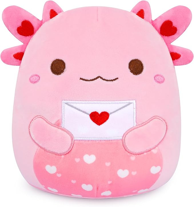Valentines Day Plush - Axolotl Stuffed Animal,Cute Love Envelope Toy,Party Decor,Valentines Day G... | Amazon (US)