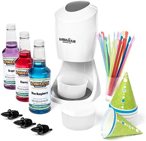 Hawaiian Shaved Ice S900A Shaved Ice and Snow Cone Machine with 3 Flavor Syrup Pack and Accessori... | Amazon (US)