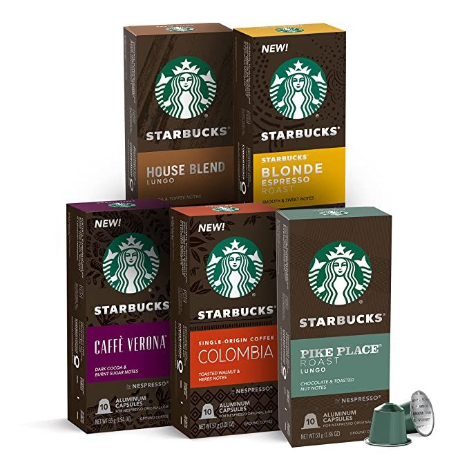 Starbucks by Nespresso, Favorites Variety Pack (50-count single serve capsules, compatible with N... | Amazon (US)