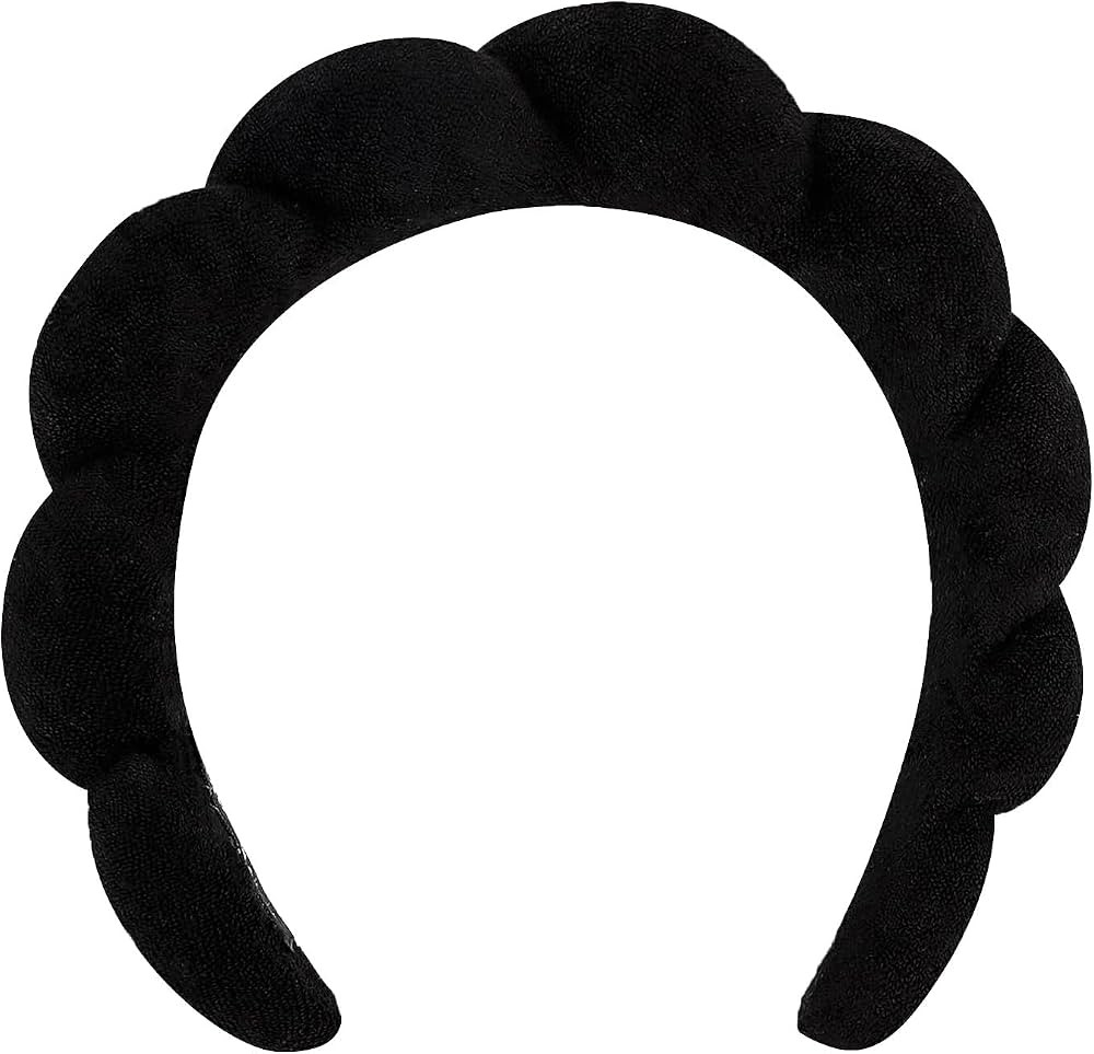 Women's Spa Headband for Face Washing, Makeup Removal, and Shower - Terry Cloth Puffy Sponge Head... | Amazon (US)