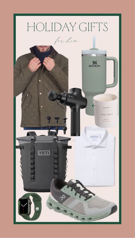 Holiday Gift Guide For Him - gifts for the men in your life. From Barbour jacket, Stanley Cup, Yeti cooler, Hunts fave Mizzen & Main dress shirt and more. 

#LTKCyberweek #LTKGiftGuide #LTKmens