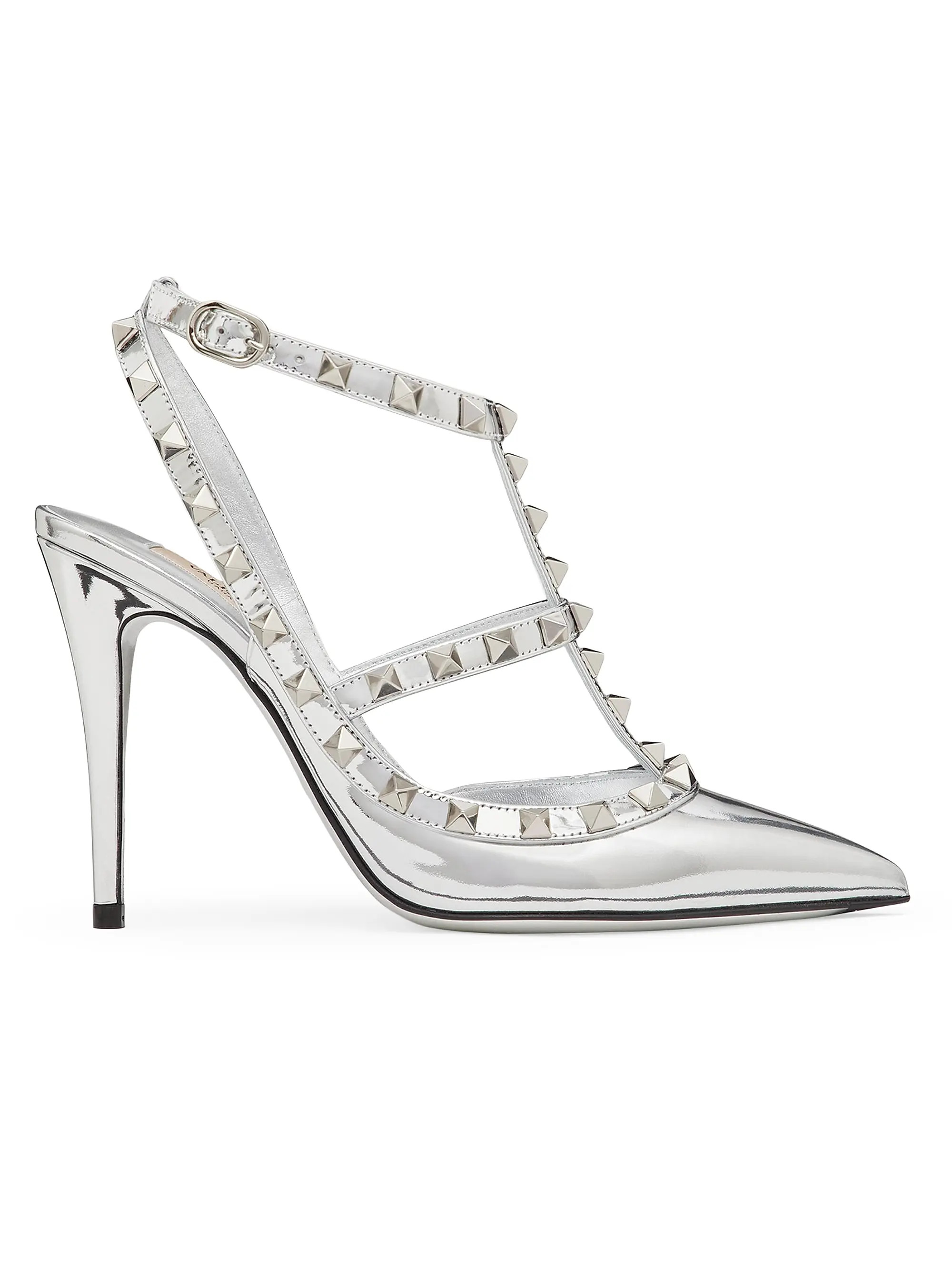 Rockstud Mirror-Effect Pumps With Matching Straps And Studs | Saks Fifth Avenue