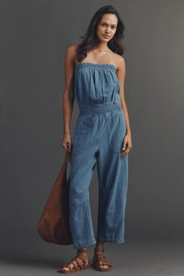 Reese 100% Cotton Strapless Jumpsuit | Anthropologie (US)
