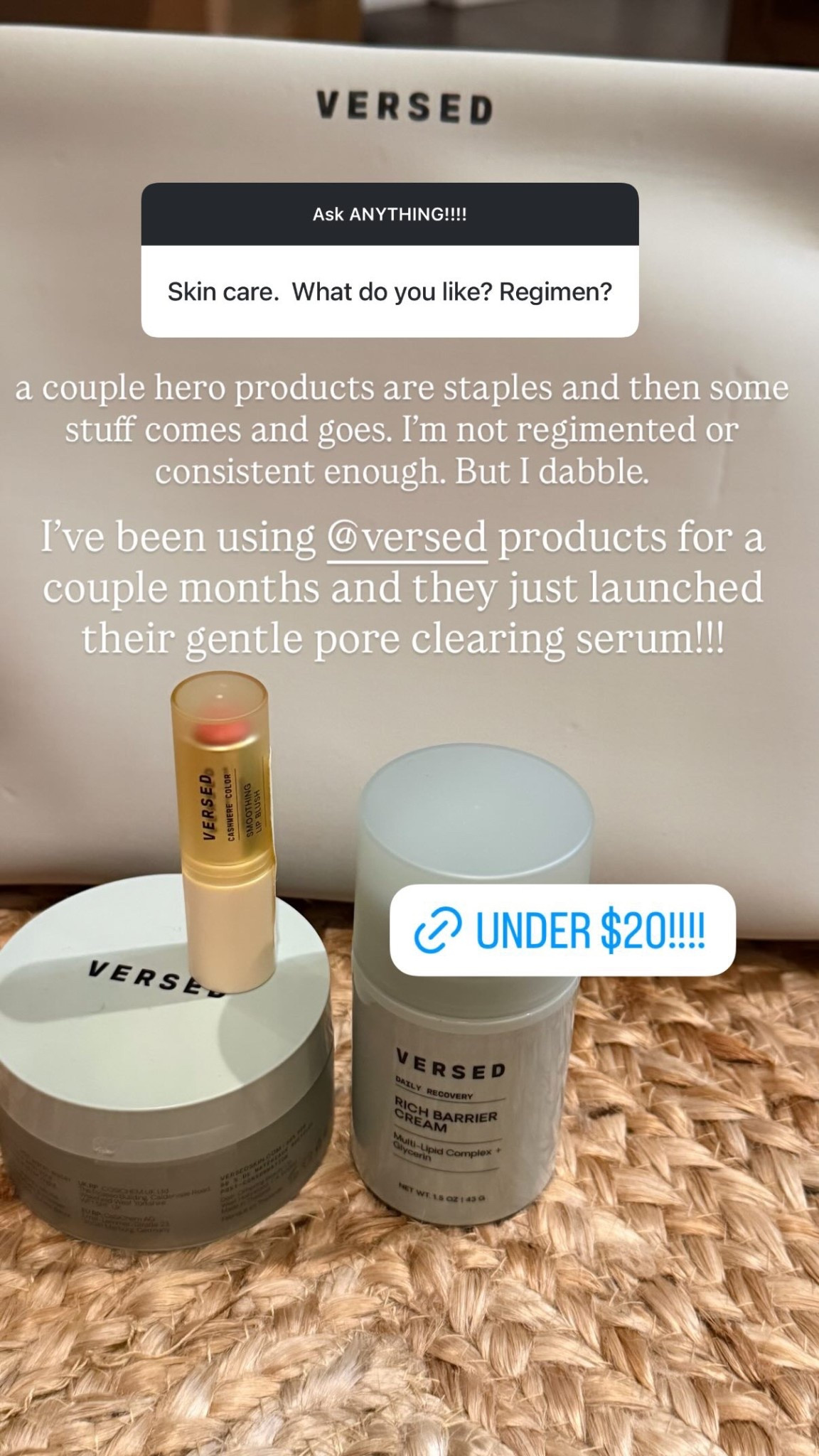 My current skincare regimen is Versed! Under $20 products

#LTKBeauty