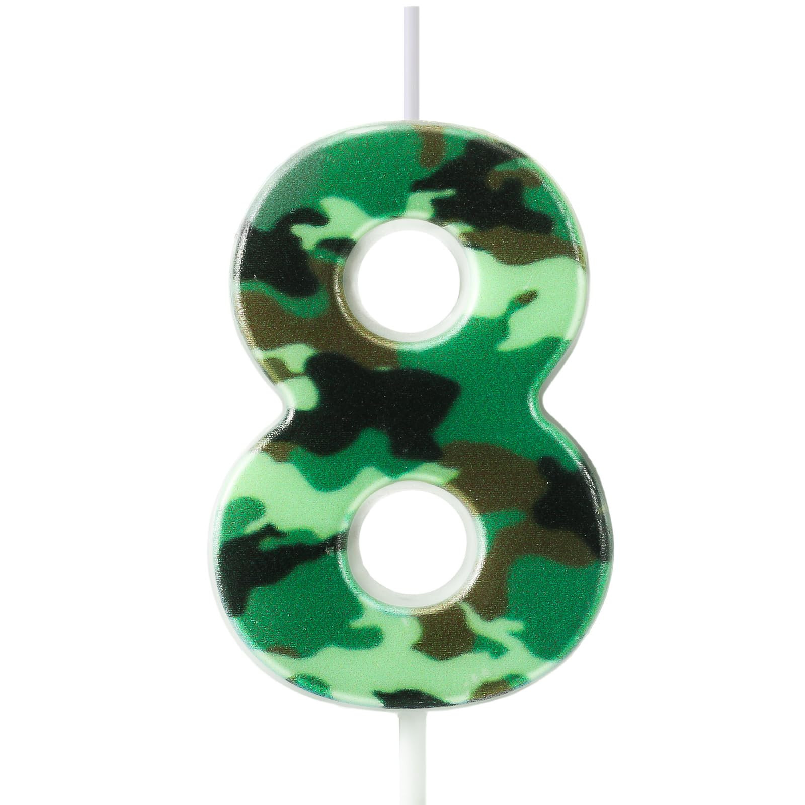 MTLEE Camo Number Birthday Candles Army Themed Birthday Cake Candles Hunting Cake Topper Camo Sup... | Amazon (US)