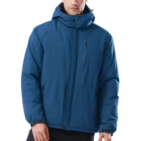 OutPro Mens Ski Jacket Hood Male Windproof Winter Coat Outerwear Waterproof Hiking Trekking Skiing Jackets Blue L | Walmart (US)