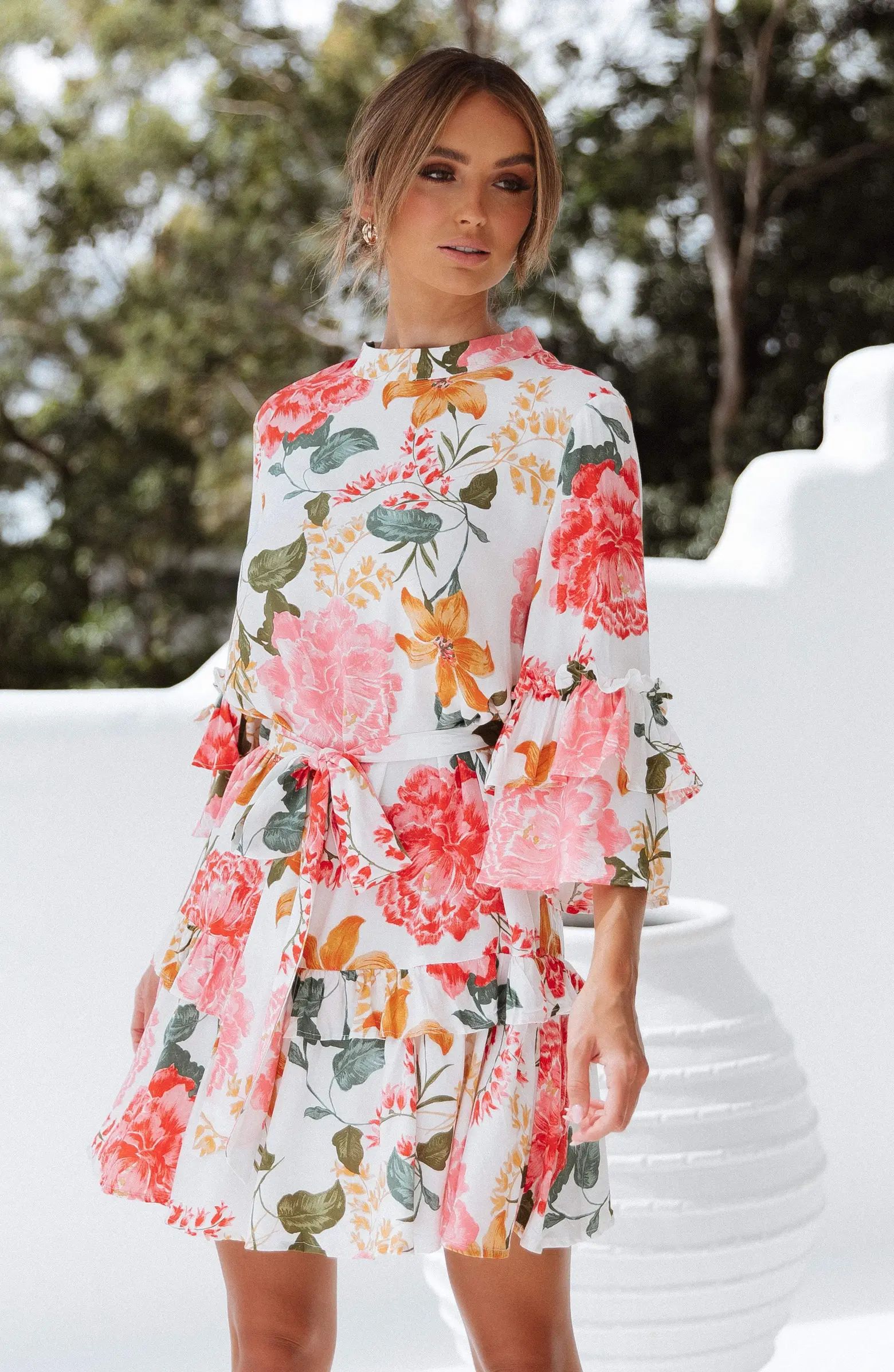 Peta Floral Print Tiered Dress | Nordstrom