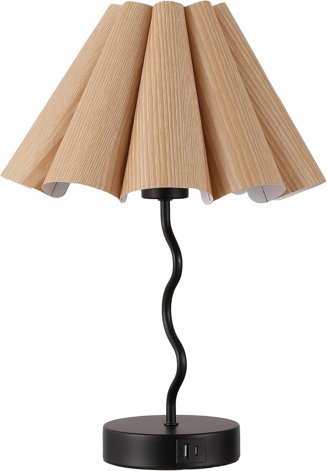 Pleated Table Lamp, Table Lamp for Bedroom, Bedside Lamps for Nightstand with Linen Lampshade, Mo... | Amazon (US)