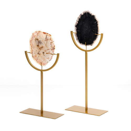Four Hands Deco Petrified Wood Sculpture, Set-Dark Petrified | Gracious Style