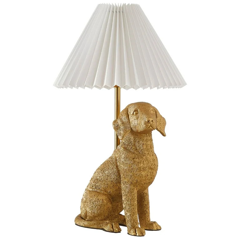 Home Decor Collection White Labrador Dog Brass Table Lamp | Walmart (US)