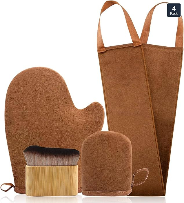 FUNAN Self Tanning Applicator Kit with Tanning Glove for Self Tan Mitt, Back Lotion Applicator, M... | Amazon (US)