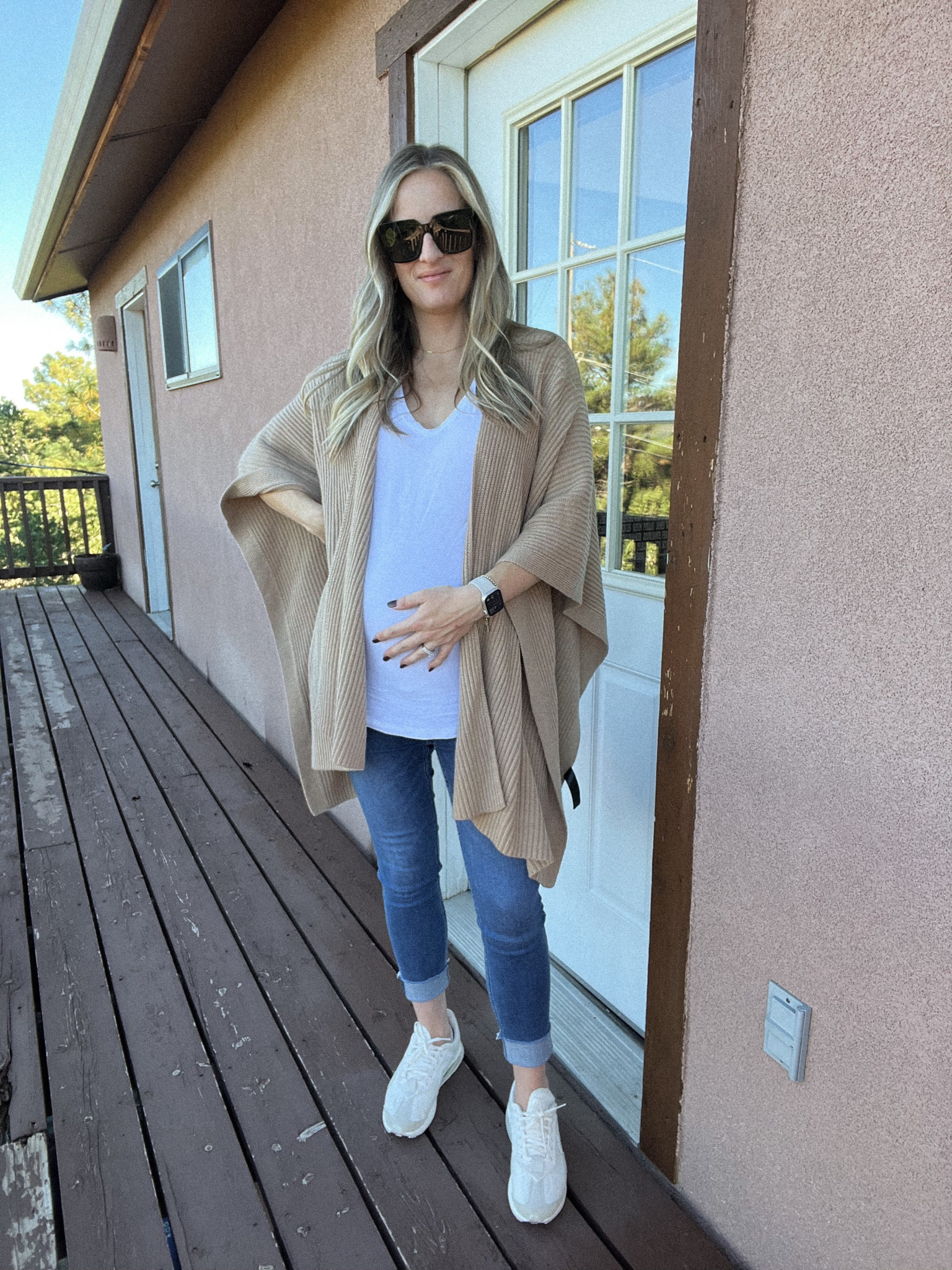 I did end up getting ready today to go into the office (as much as I want to stay in my PJs this pregnant) but kept it casual. I love a good wrap for fall when the weather is back to being undecided! Linked a few options. 🍂🤎

#LTKSeasonal #LTKworkwear #LTKbump