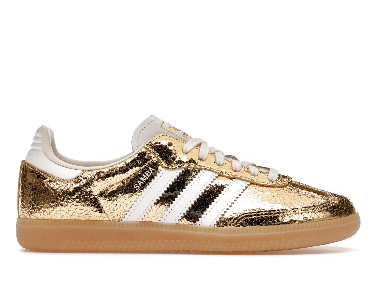 adidas Samba OGGold Metallic Cracked Leather (Women's) | StockX