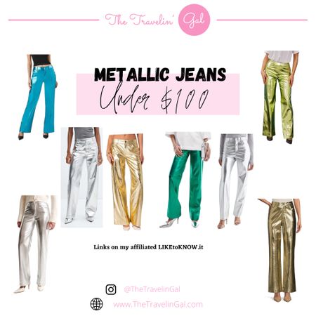 #Metallic
#MetallicJeans 
#Jeans 
#Pants 
#Under100 
#trendalert
#SilverPants 

#LTKHoliday #LTKGiftGuide #LTKfindsunder100