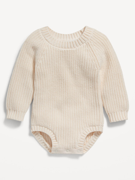 Sweater-Knit Organic-Cotton Bodysuit for Baby | Old Navy (US)