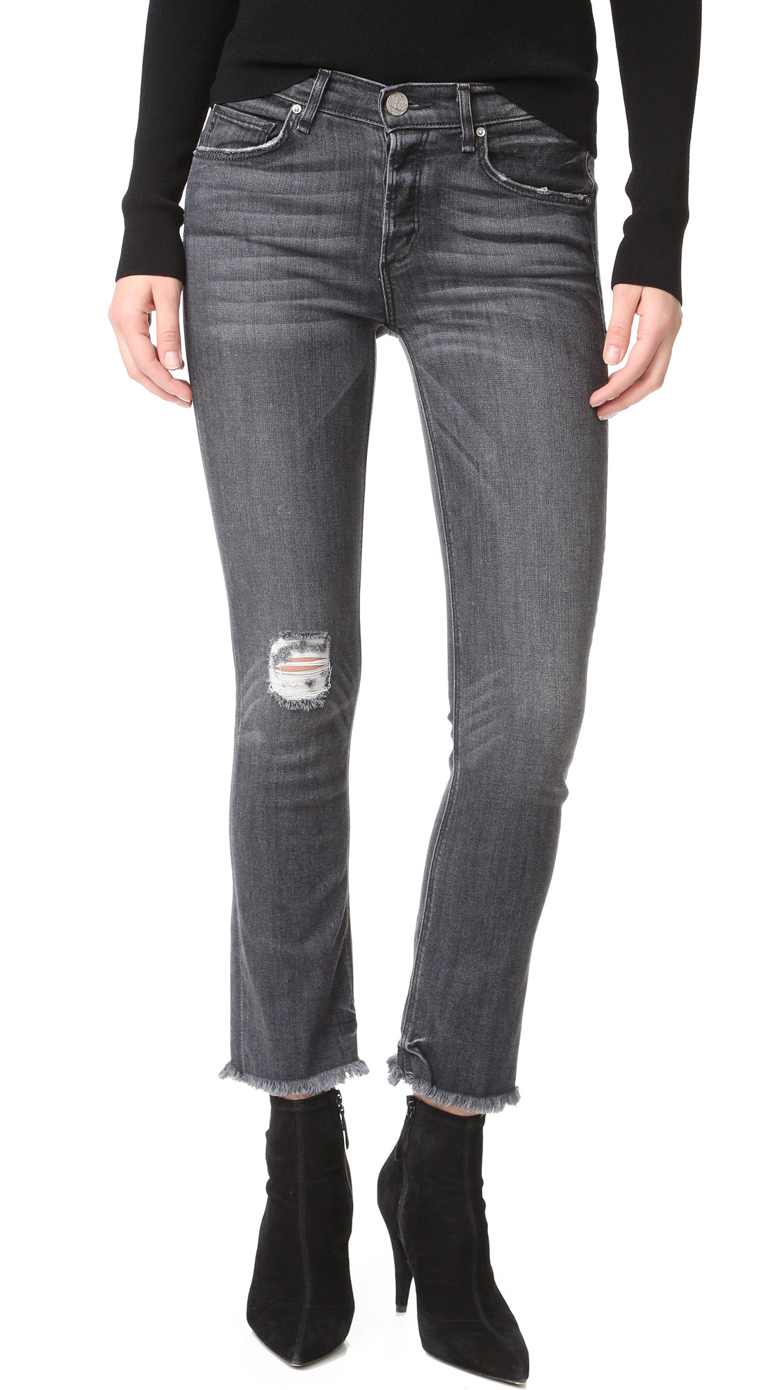 Cropped Valetta Jeans with Raw Hem | Shopbop