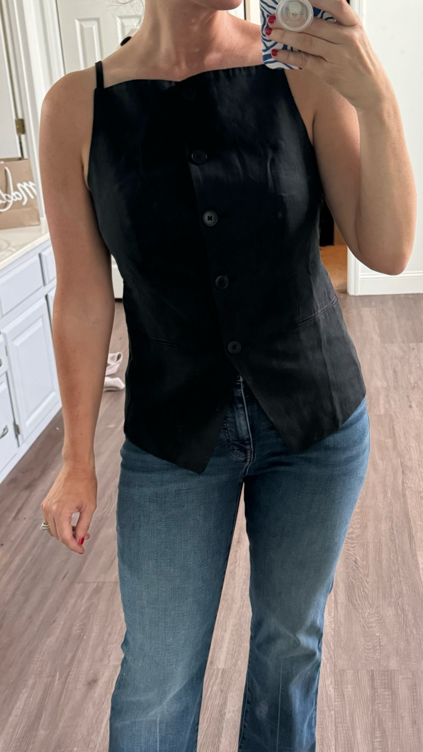This vest tank will carry you into fall! The perfect staple piece! Paired with the best denim I’ve tried in a while, the Madewell Kickouts. Love this denim for my gals with fuller hips, thighs, and booties.

#LTKSeasonal