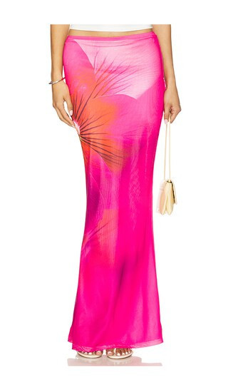 Runaway The Label Zarela Maxi Skirt in Pink Flower. Size XS | Revolve Clothing (Global)
