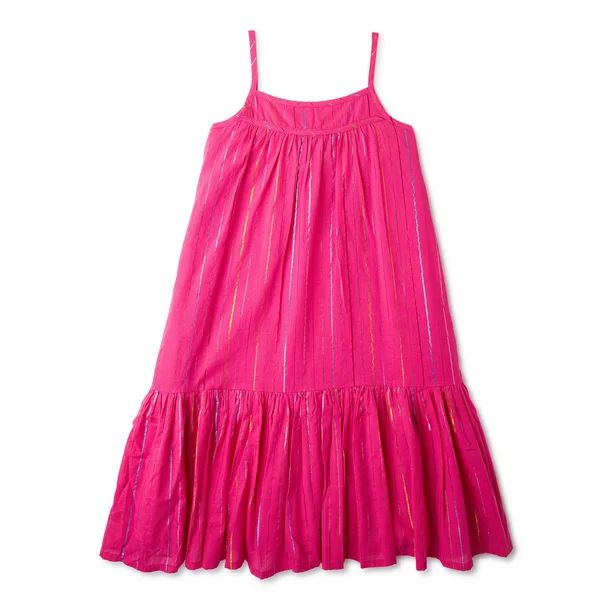 Wonder Nation Girls Lurex Dress Sizes 4-18 & Plus - Walmart.com | Walmart (US)