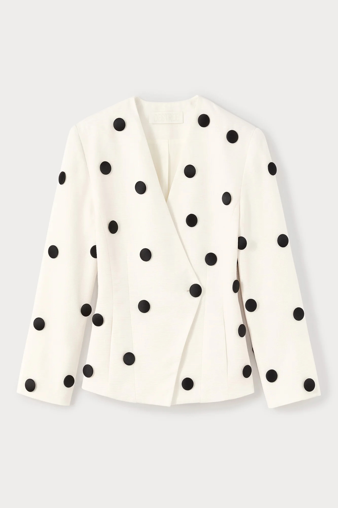 Black and ecru polka dot blazer | Shop.app