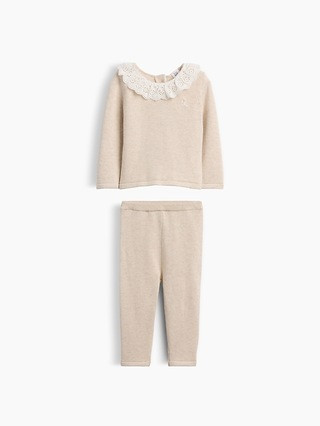 Baby Eyelet Ruffle Collar Sweater Set | Gap (US)