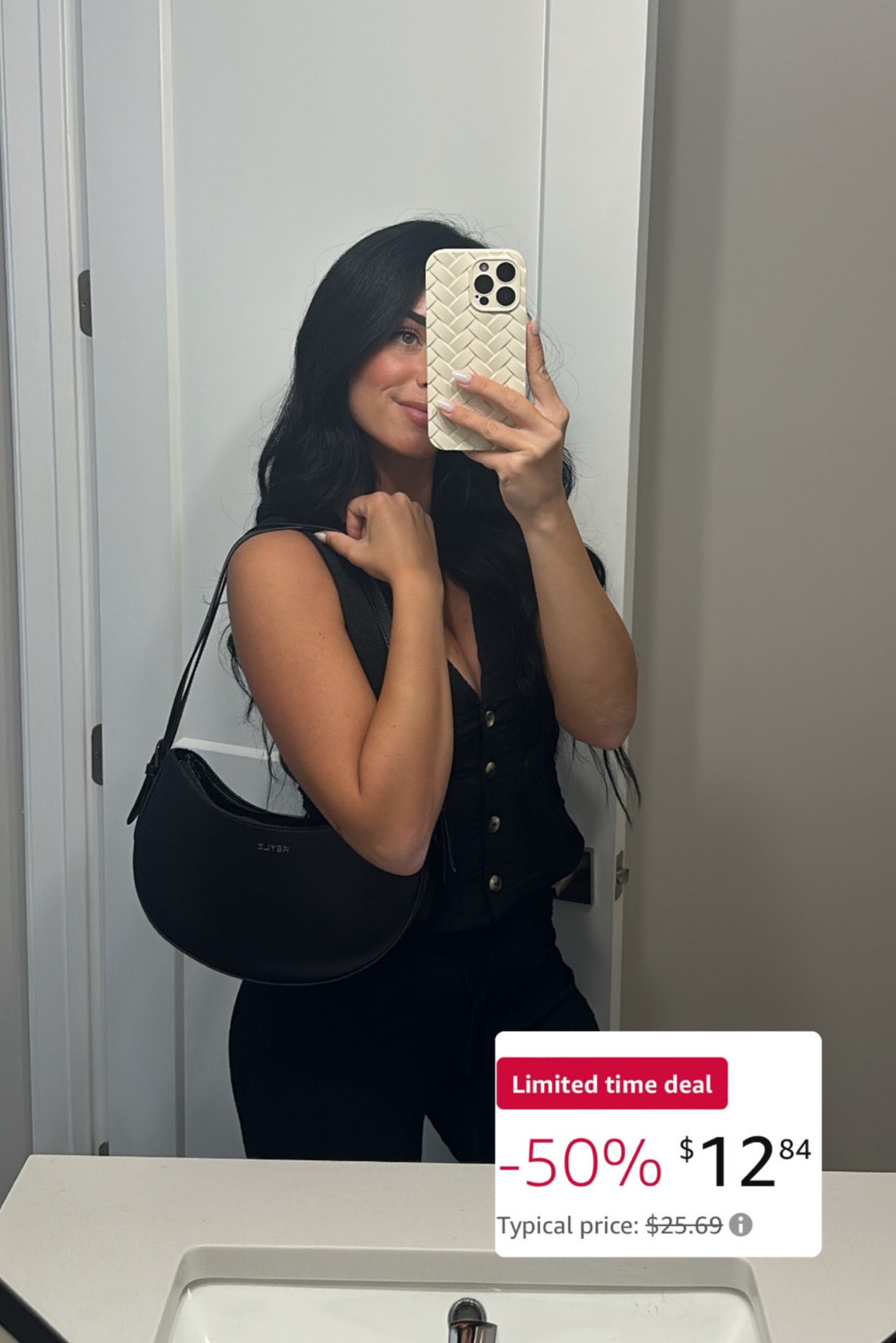 Fav black shoulder bag half off 🖤

#LTKItBag #LTKVideo #LTKSaleAlert
