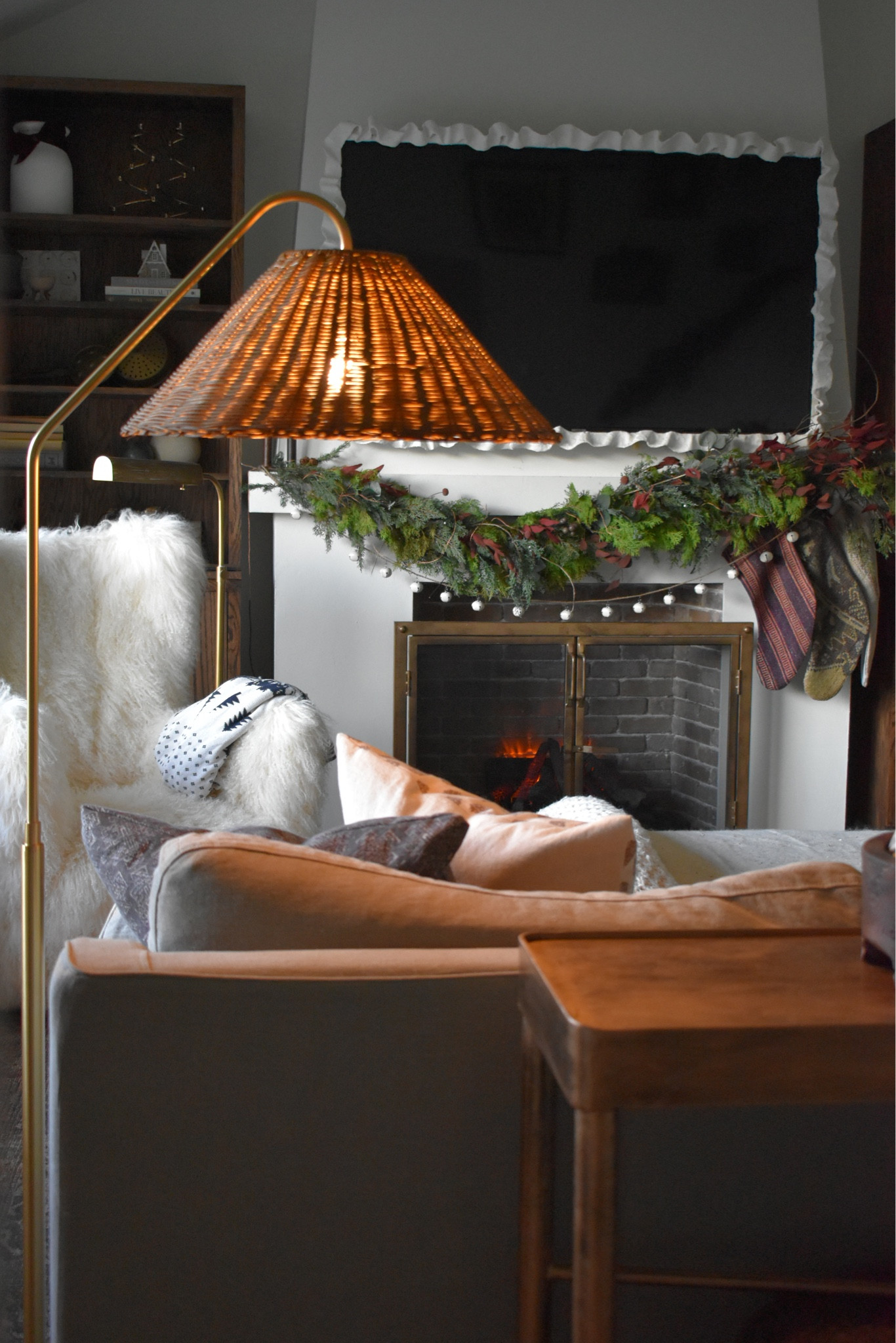 Love this cozy moment with our wicker floor lamp!

#LTKhome