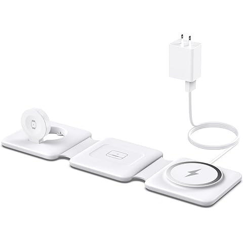 LISEN 3 in 1 Charging Station for Apple Devices Magsafe Wireless Charger Pad for iPhone, Travel W... | Amazon (US)