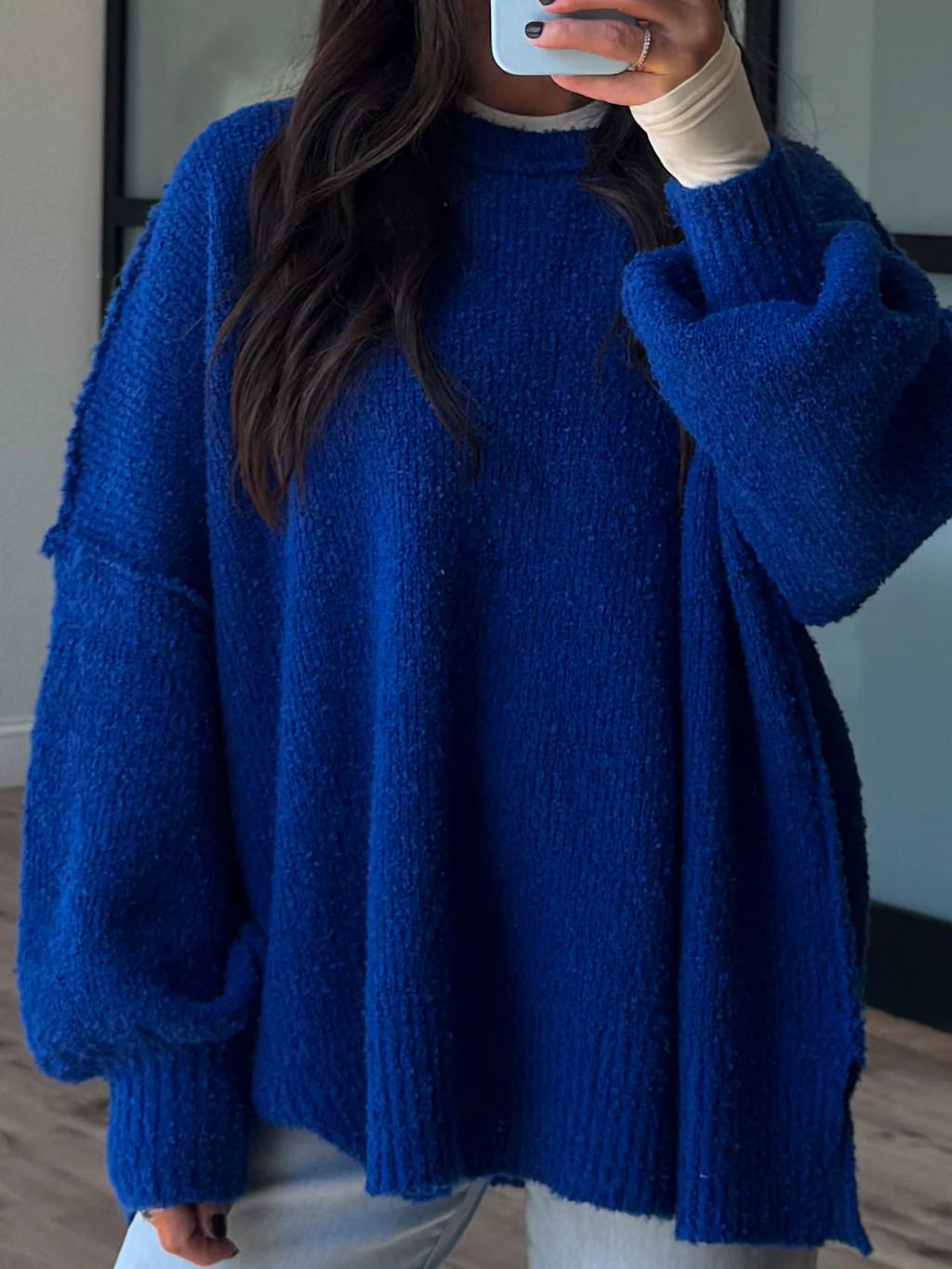 Lev Textured Sweater | Cobalt | +Plus Available | RESTOCK | Shop Talulah