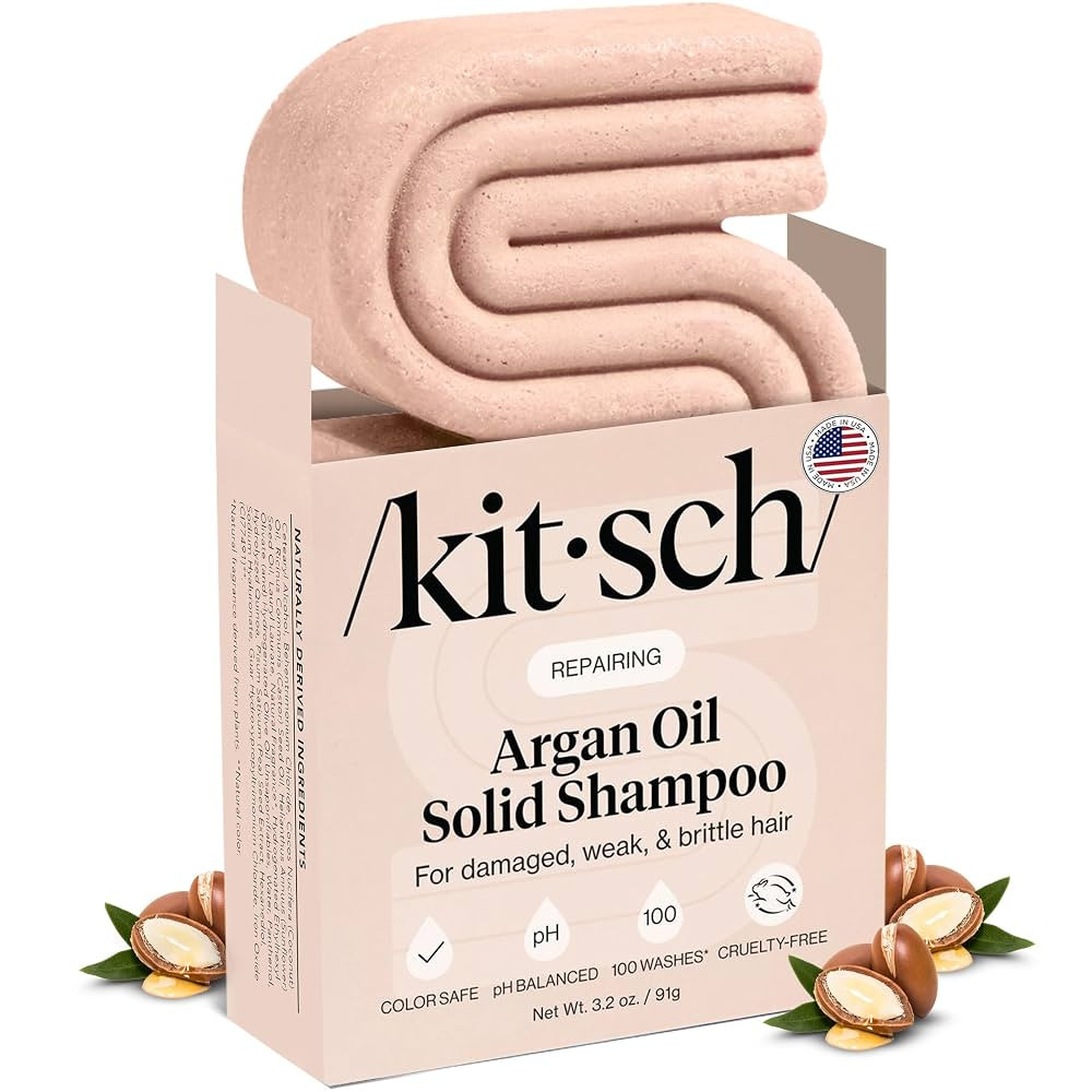 Kitsch Argan Oil Shampoo Bar – Repairing Hair Shampoo for Men & Women – Strengthening, Nouris... | Amazon (US)