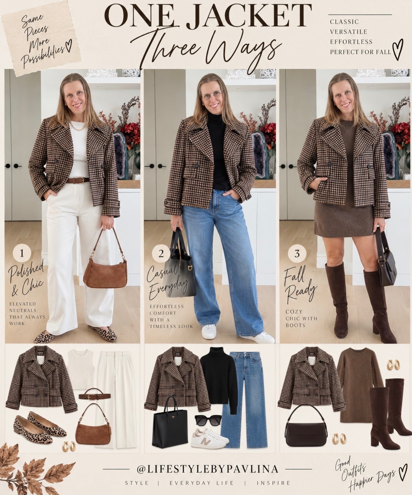 Cropped jacket styled 3 ways

Effortless style, fall trends, fall outfit

#LTKfall #LTKjeans #LTKmidsize