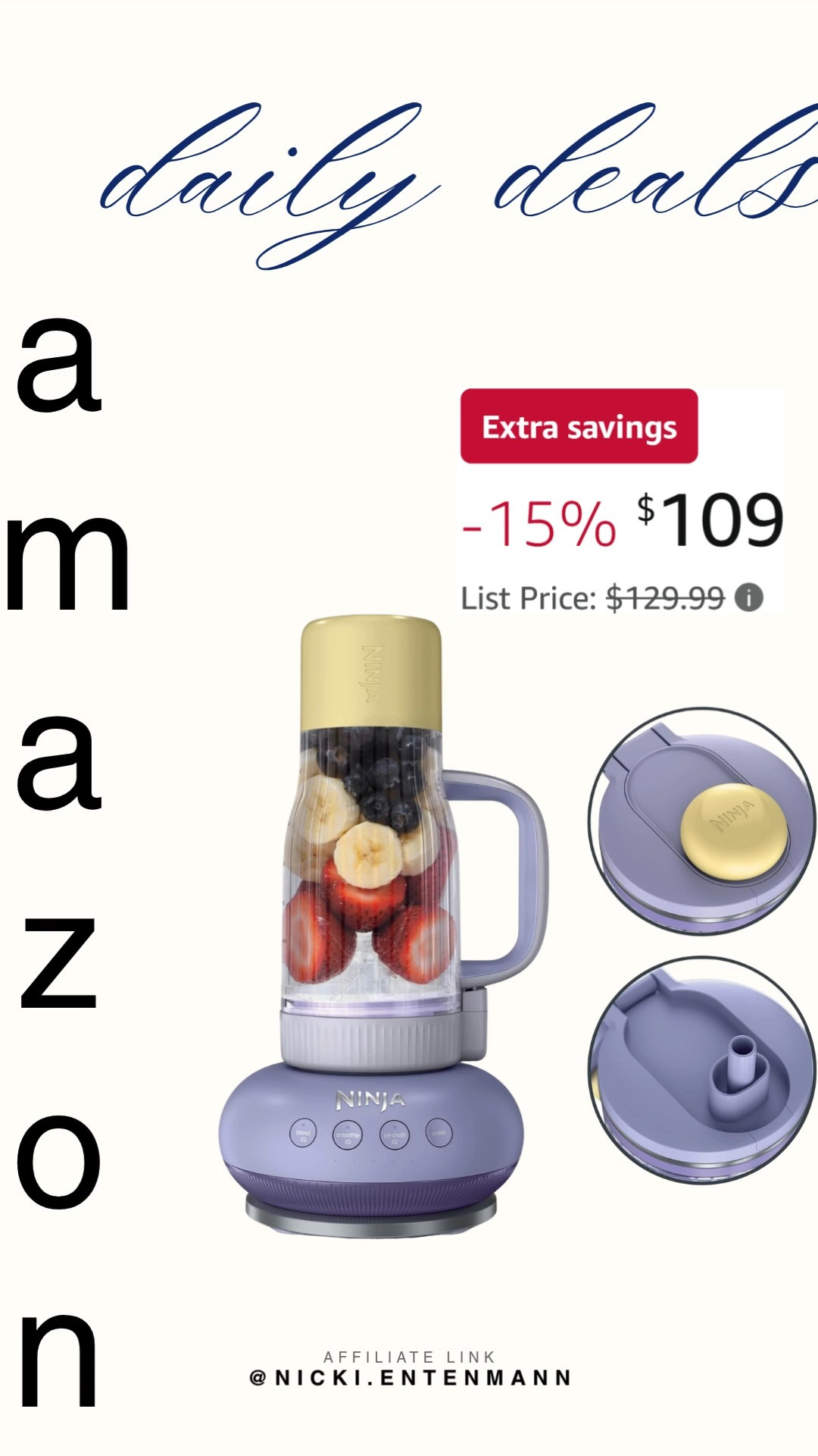 Blend smoothies and frozen drinks anywhere with Ninja Blendboss, the personal blender built for convenience and flavor. My activewear and accessories keep workouts fun and casual days stylish. 🥤🍓⚡  

#ninjablender #portableblender #smoothies #frozendrinks #kitchenessentials #gadgets #activewear #style #fitness #shopping #ootd 

 #LTKselfcare #LTKActive #LTKSaleAlert