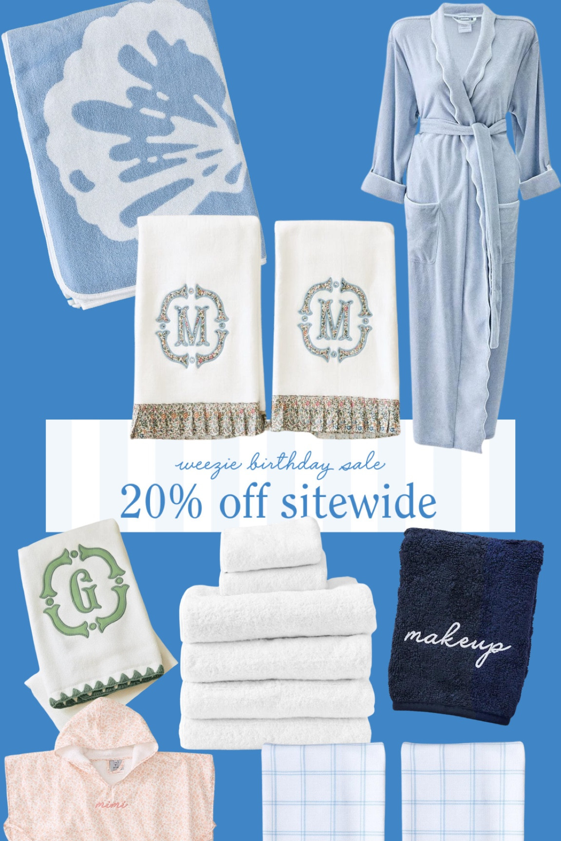 Weezie Towels best and ONLY sitewide sale is here! 9/30-10/2