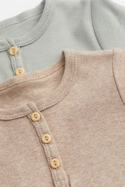 2-pack Cotton Henley Shirts | H&M (US + CA)