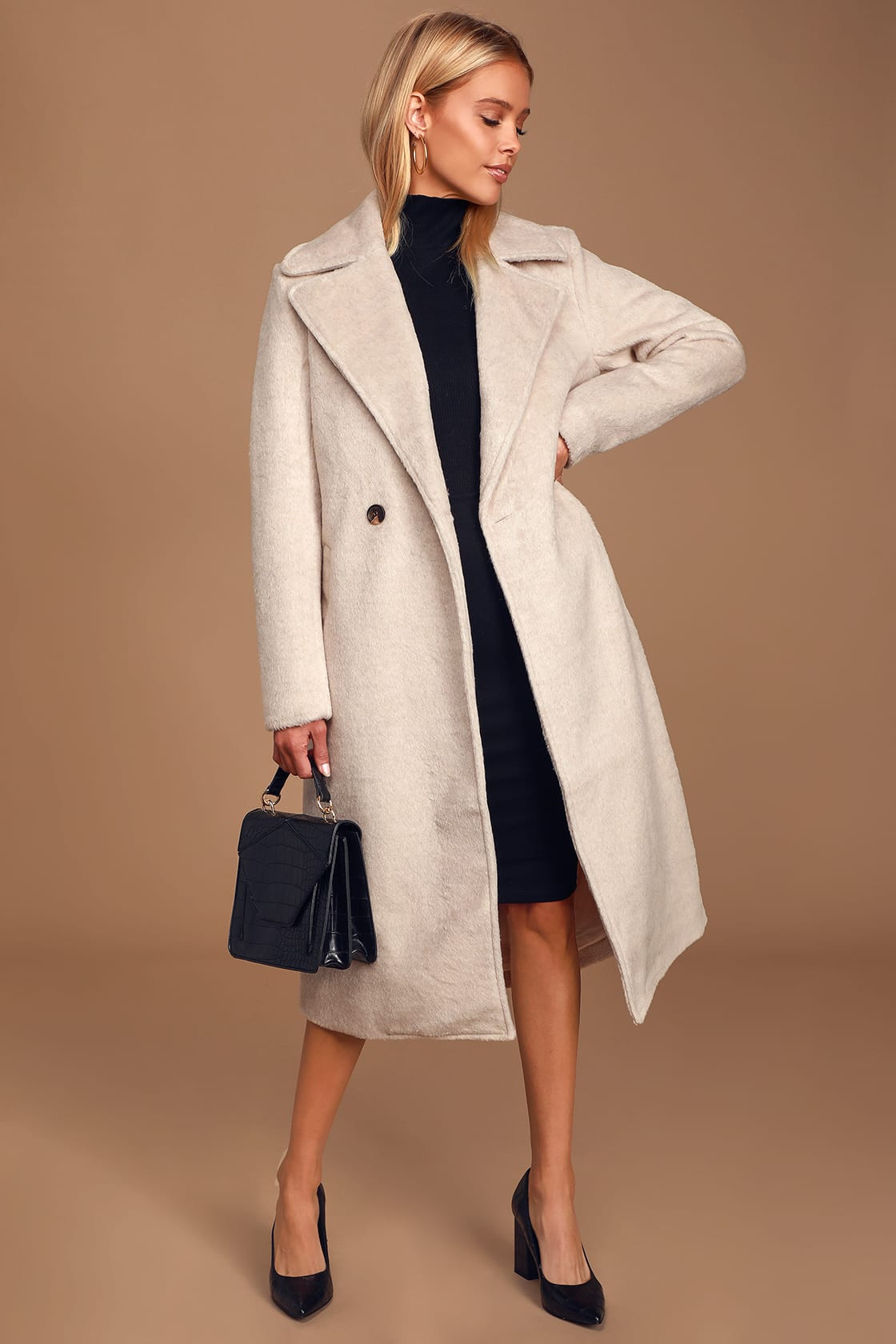 New Chapter Beige Brushed Wool Coat | Lulus (US)