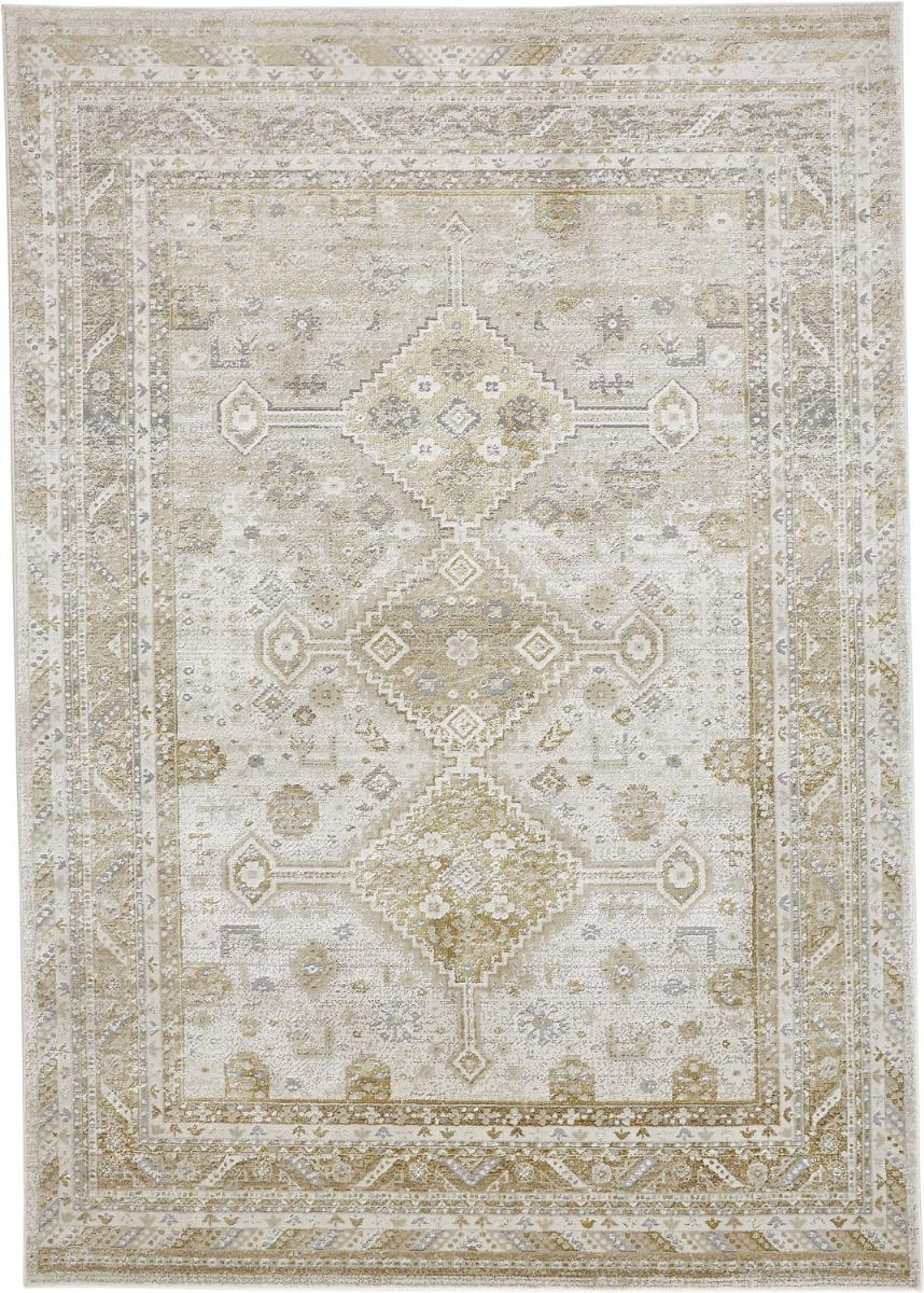 Feizy Aura 3738F Gold - Ivory Area Rug | RugStudio.com
