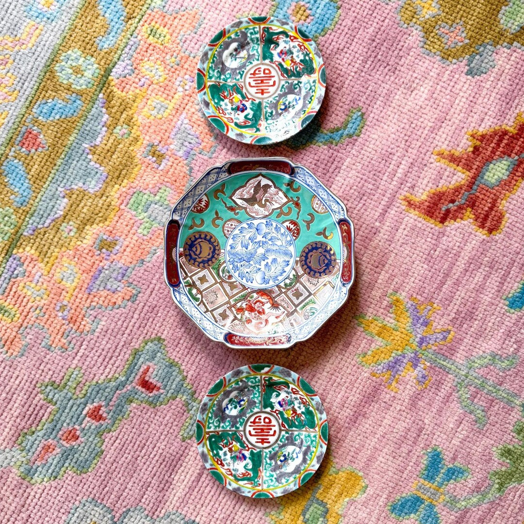 Vintage MIX AND MATCH of Famille and Imari Style Plates - Grandmillennial Maximalist Interiors - ... | Etsy (US)