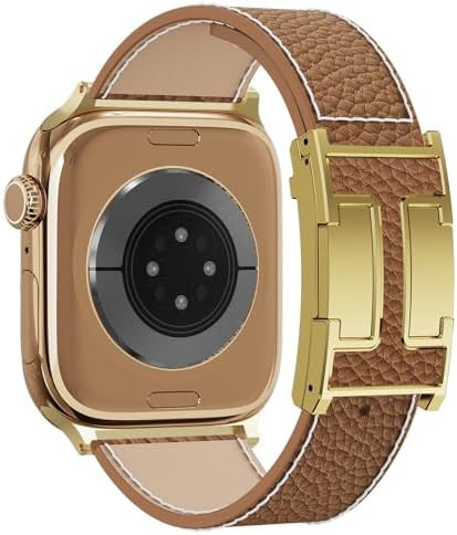 Leather Magnetic Watch Band Compatible with Apple Watch Ultra 49mm 46mm 45mm 44mm 42mm 41mm 40mm ... | Amazon (US)