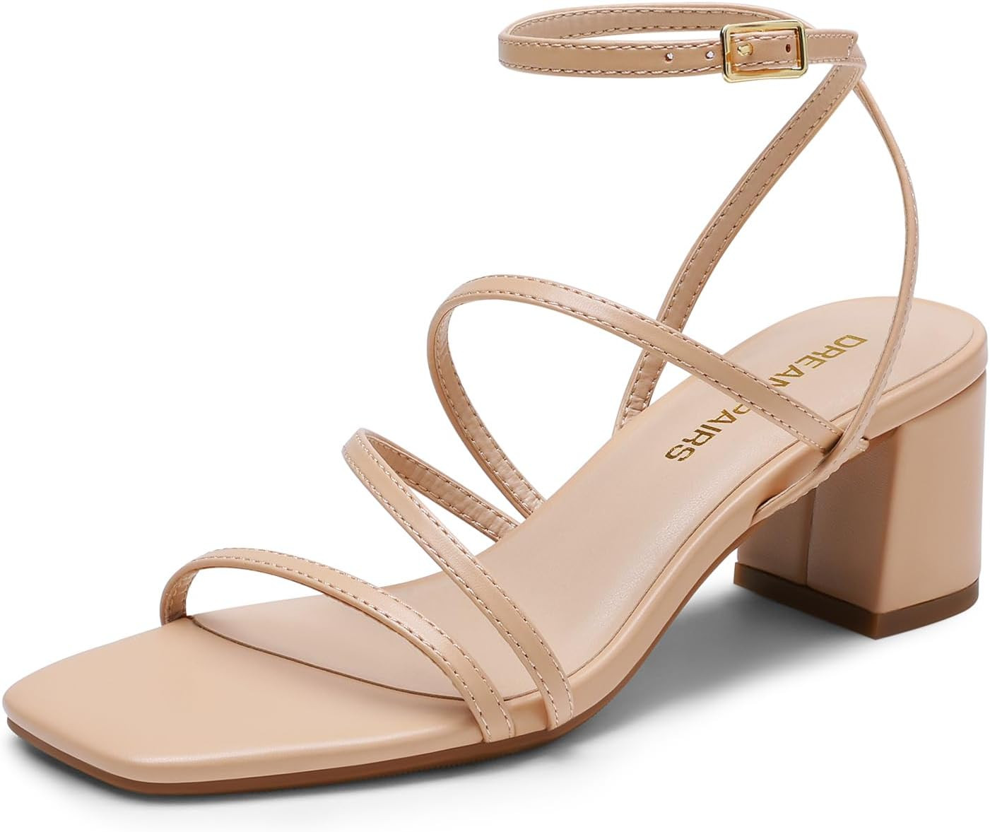 DREAM PAIRS Womens Strappy Block Heel Sandals | Amazon (US)