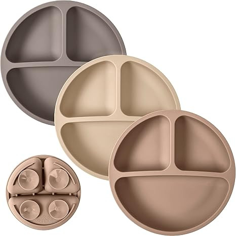 WeeSprout Suction Plates for Babies & Toddlers | 100% Silicone | Plates Stay Put with Suction Fea... | Amazon (US)