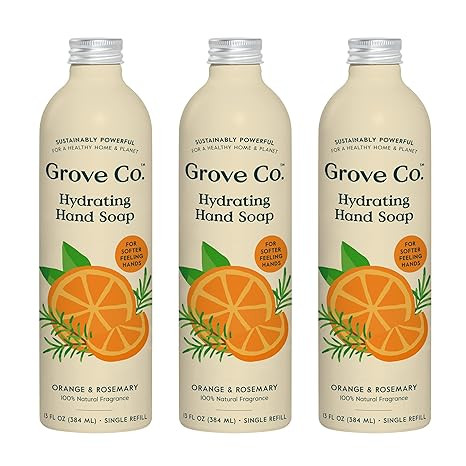 Grove Co. Hydrating Gel Hand Soap Refills (3 x 13 Fl Oz) Plastic-Free Liquid Hands Cleaner Refill... | Amazon (US)