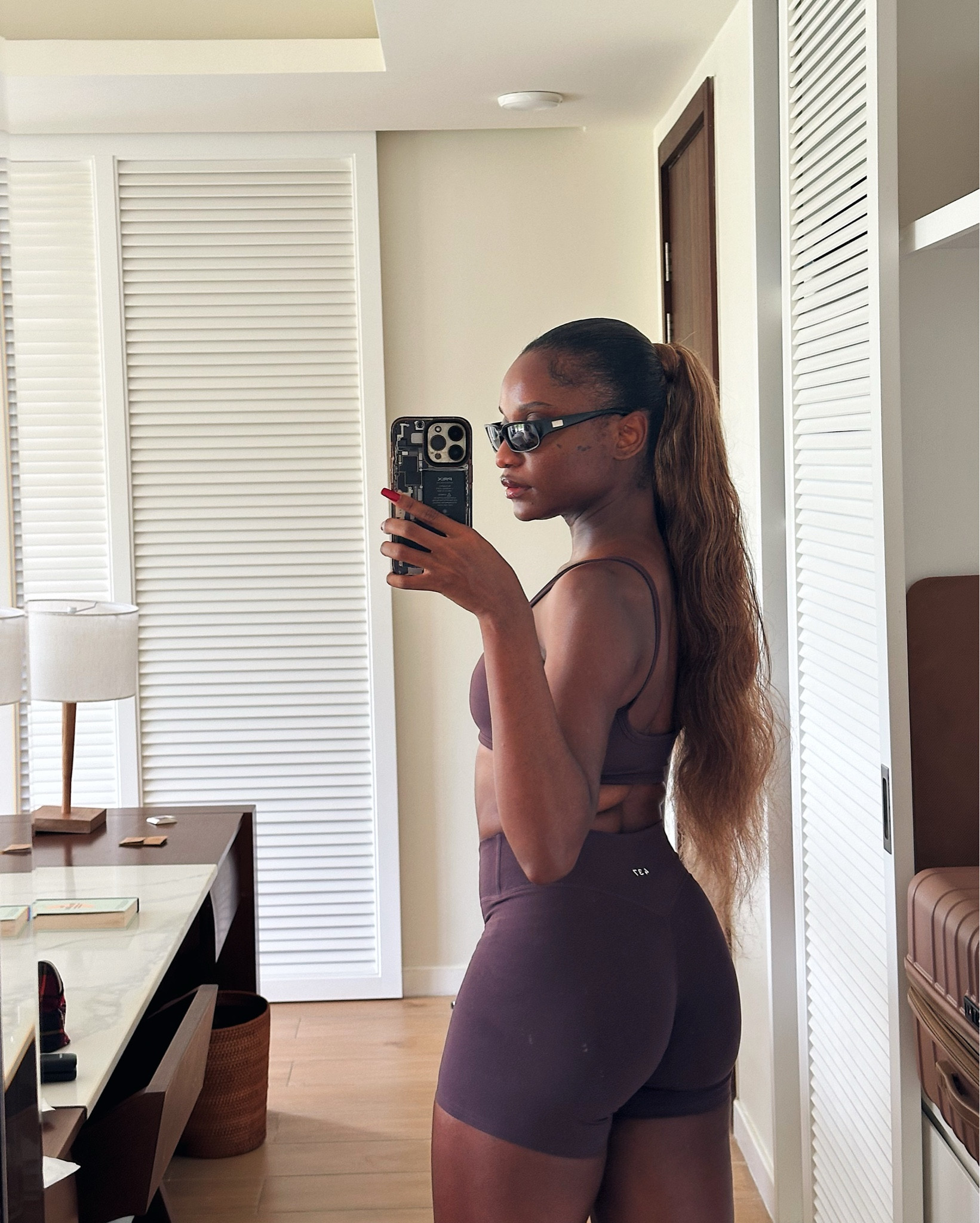 Always dress cute to the gym 🤎 

#LTKActive #LTKTravel #LTKStyleTip