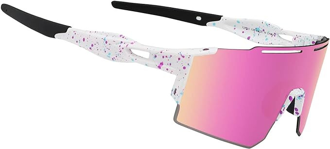Cycling Sunglasses Polarized Sunglasses for Cycling Men Women with 1 Lens or 3 Interchangeable Le... | Amazon (US)