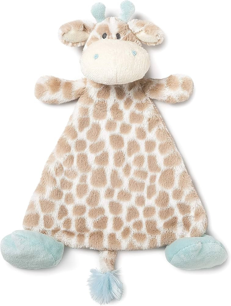 DEMDACO Colby Giraffe Sky Blue Children's Plush Rattle Blankie | Amazon (US)