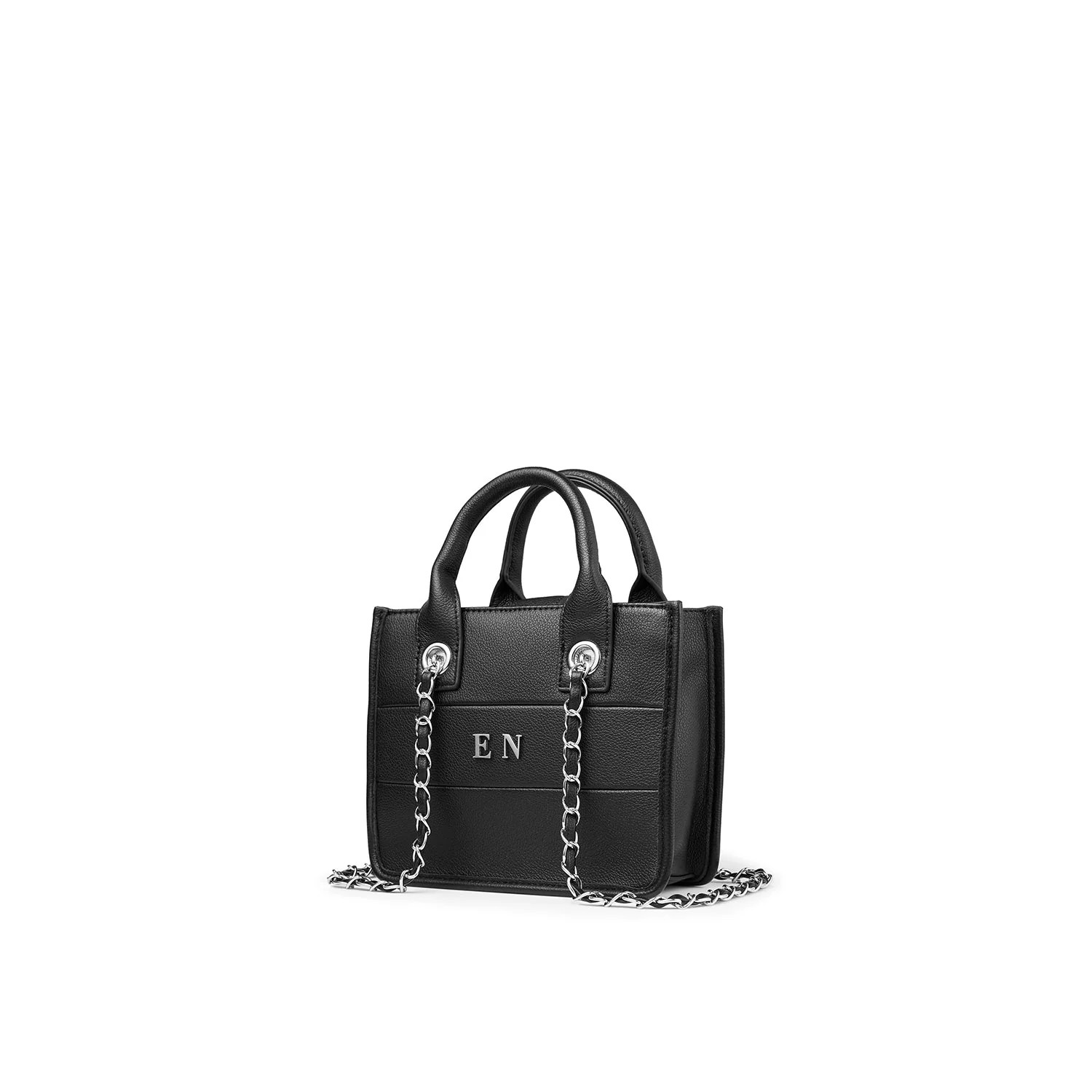 Black/Silver Mini Tote Bag | Abbott Lyon