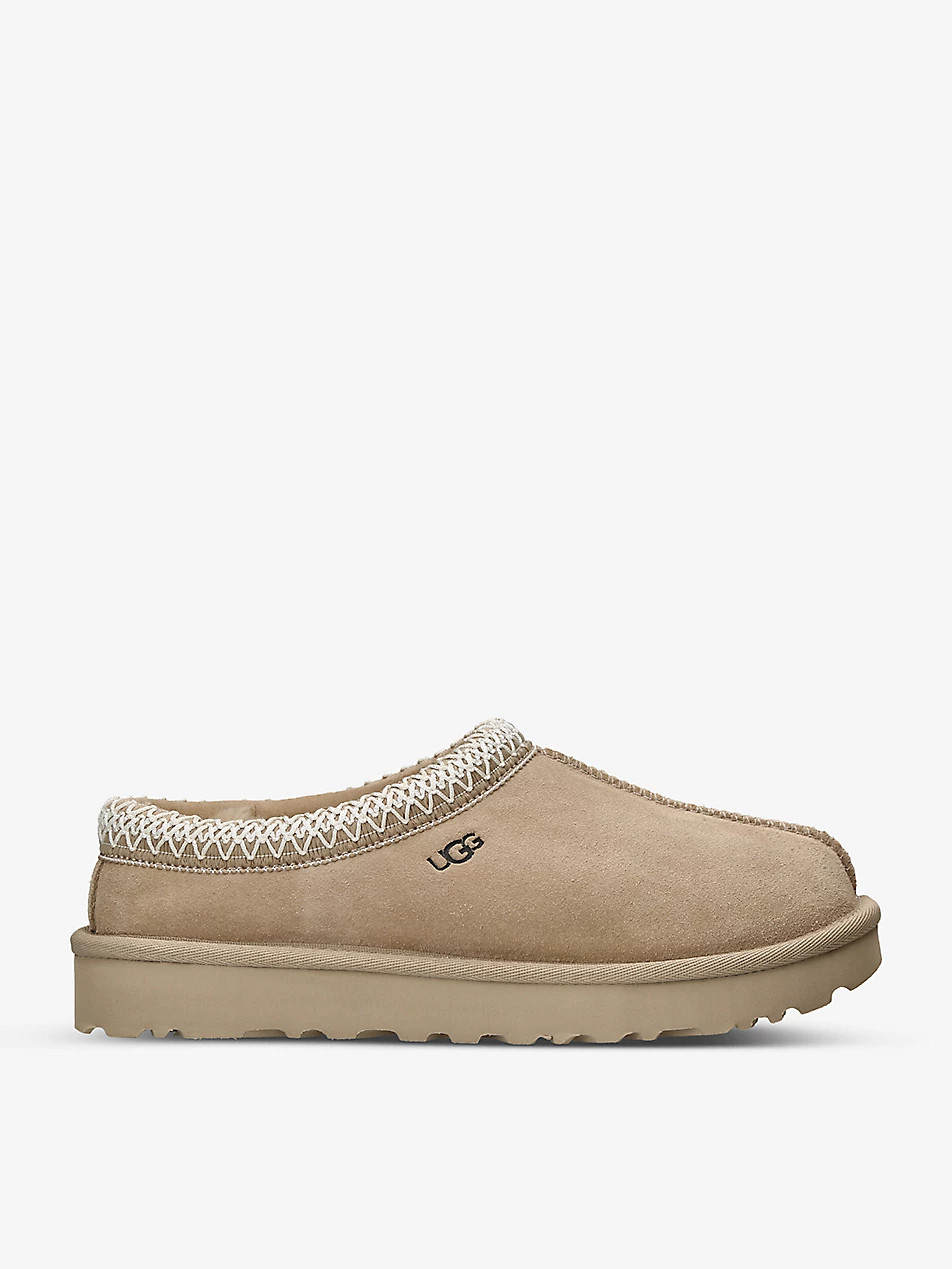 Tasman braided-trim suede slippers | Selfridges
