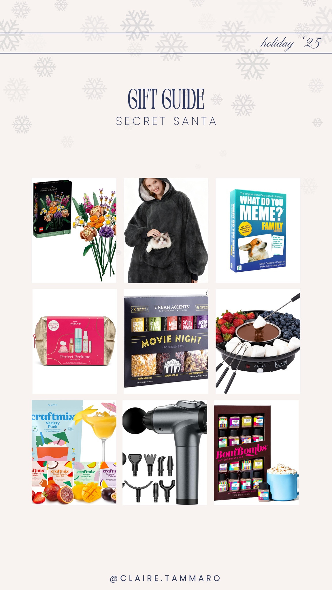 Secret Santa Gifts!!!

holiday gifts, Christmas gifts, trendy gifts, wishlist, holiday favorites, gifts for secret Santa, secret Santa, games, robes, shoes, speakers, socks, legos

#LTKGiftGuide #LTKHoliday #LTKSeasonal