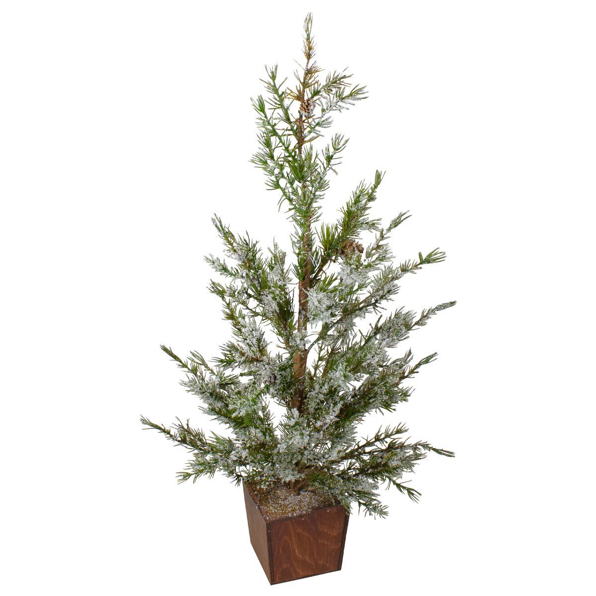 Northlight 28" Potted Frosted Pine Artificial Christmas Tree – Unlit | Target
